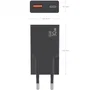 AISENS Cargador Ultra Delgado GaN 30W USB-C y USB-A Negro